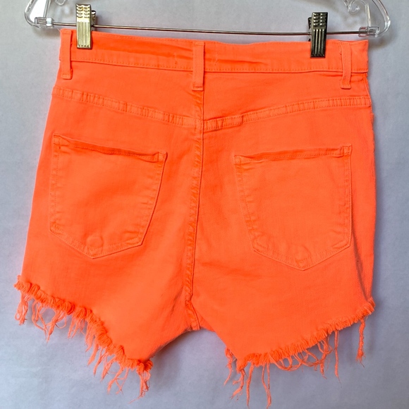 Fashion Nova Neon On Edge Distressed Denim Shorts - Picture 4 of 8